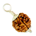 Natural 1 Mukhi Rudraksha-Big Size in Silver Pendant-Nepal (Beads Size: 16-19 MM)