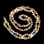 Natural Rudraksha Mala Studded In Pure Silver (Beads Size: 6-7 MM)