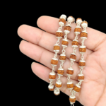 Natural Rudraksha Mala Studded In Pure Silver (Beads Size: 6-7 MM) - Image 3