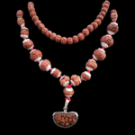 Natural Siddha Mala-1to14 Rudraksha+Gauri Shankar+Ganesh Rudraksha with Silver Capping - Image 4